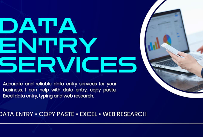 do accurate data entry, copy paste and web research